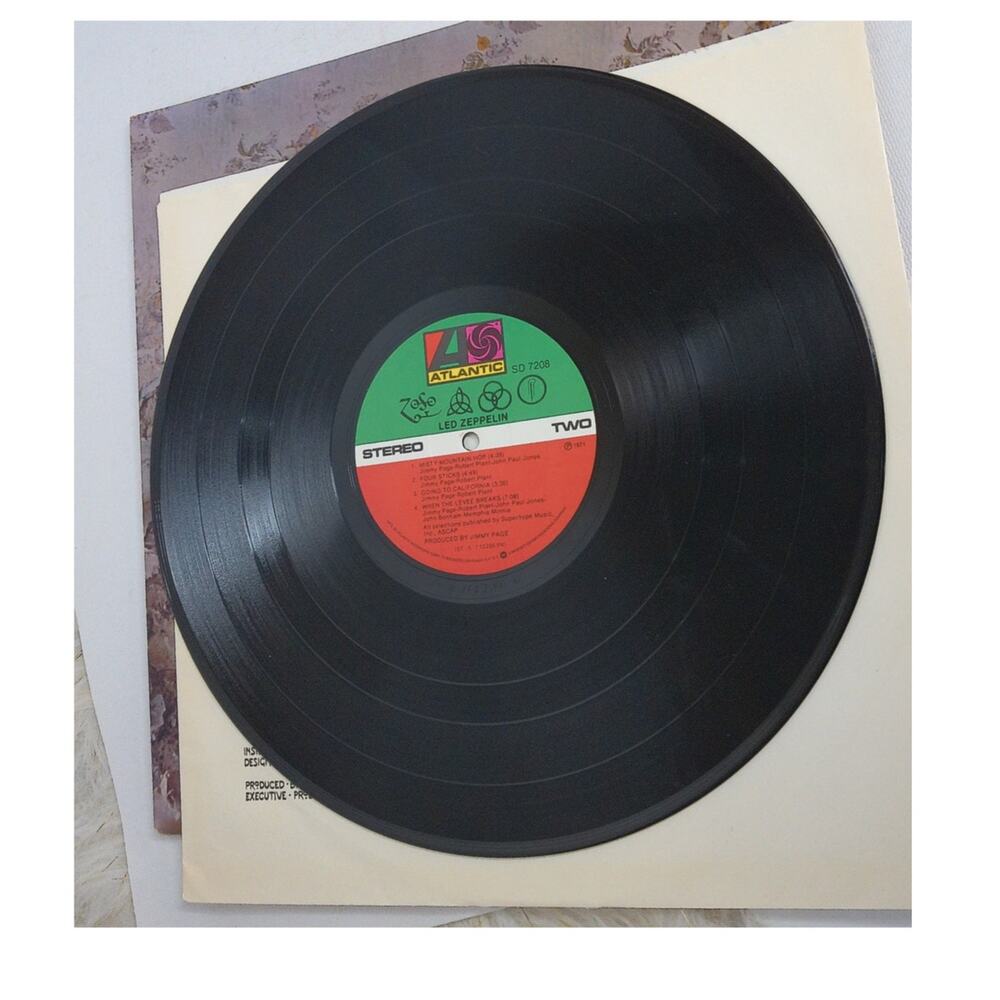 Led Zeppelin IV Zoso 1975 US Press 75 Rockefeller Plaza Pecko Duck SD 7208 - Picture 7 of 9